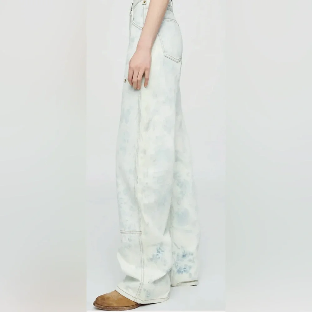 REDONE SUPER HIGH WORKWEAR JEANS in Sunbleached - Picture 2 of 8